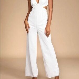 Lulu's Chic White Cutout Jumpsuit